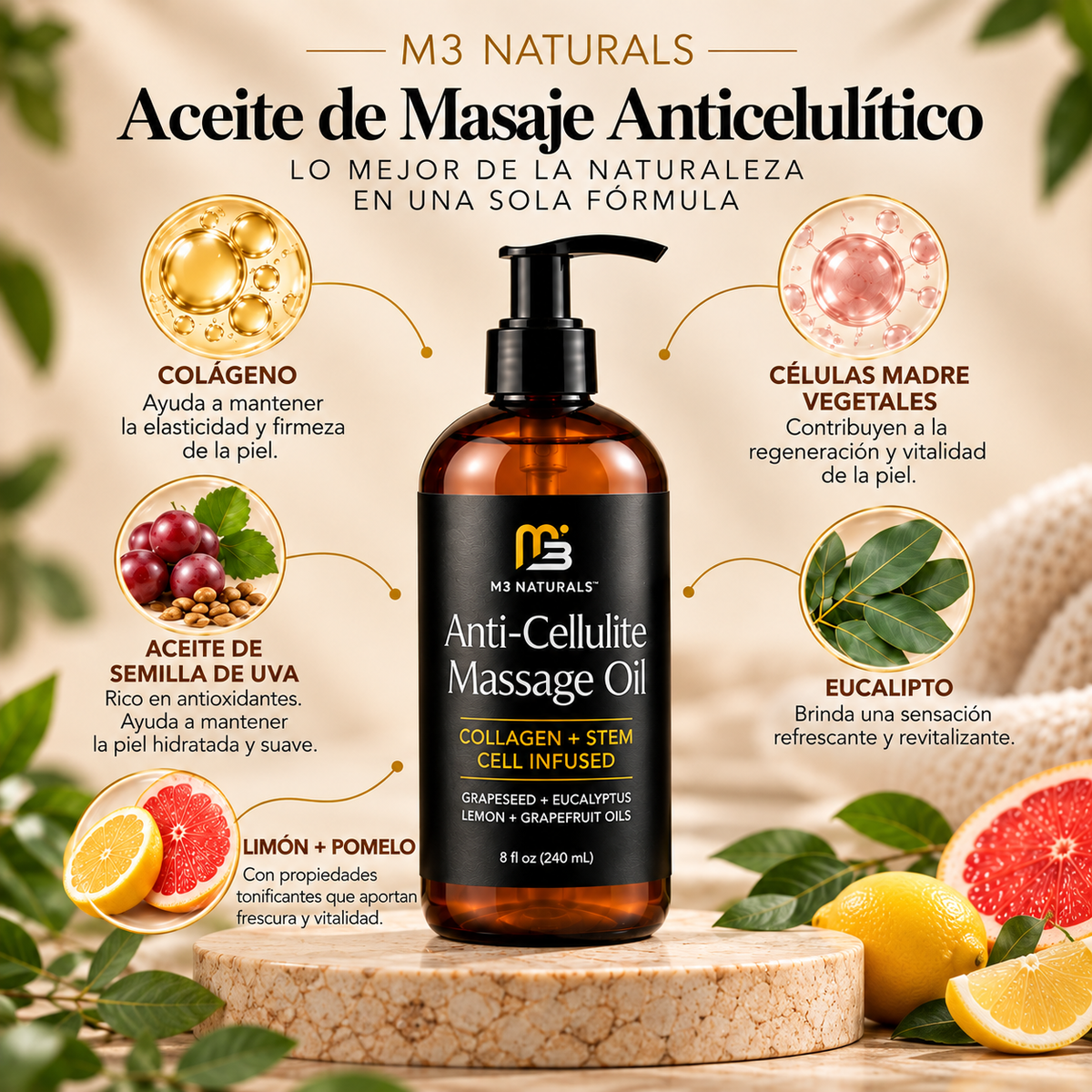 Aceite Masaje Corporal Reafirmante 240ml
