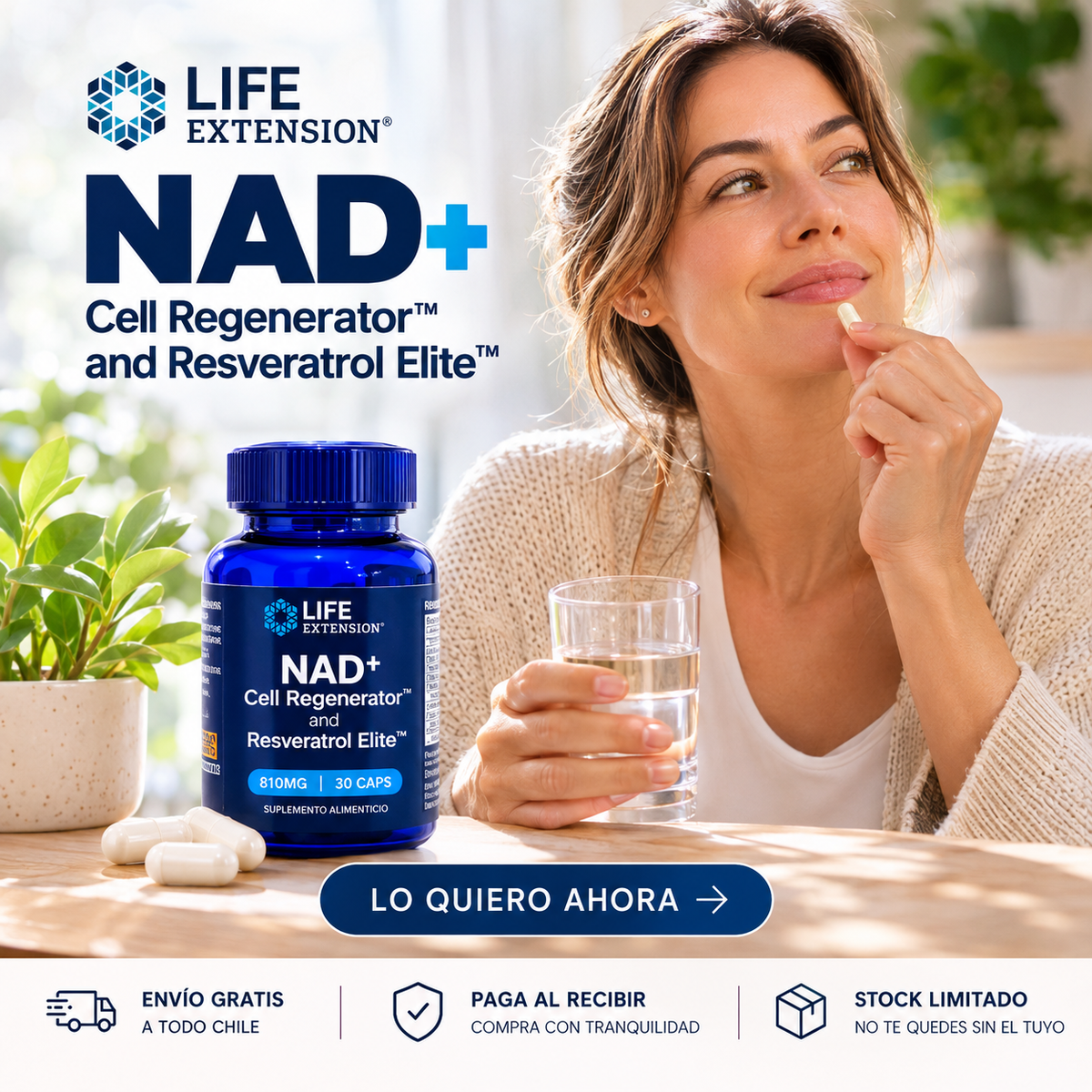 NAD+ Regenerador celular y Resveratrol Elite